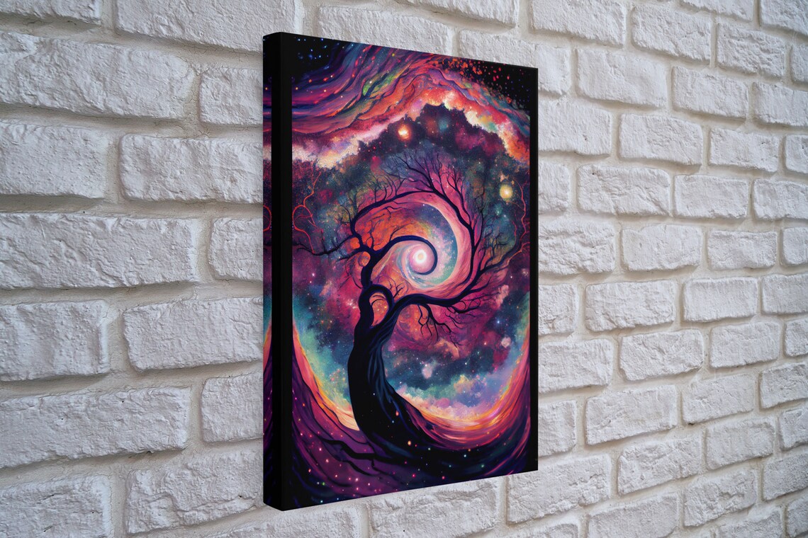 Whimsical Wisteria Tree, Psychedelic Art Print - Image 3