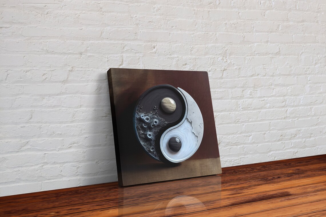 3D Yin And Yang Zen Art Print, Wall Decor - Image 3