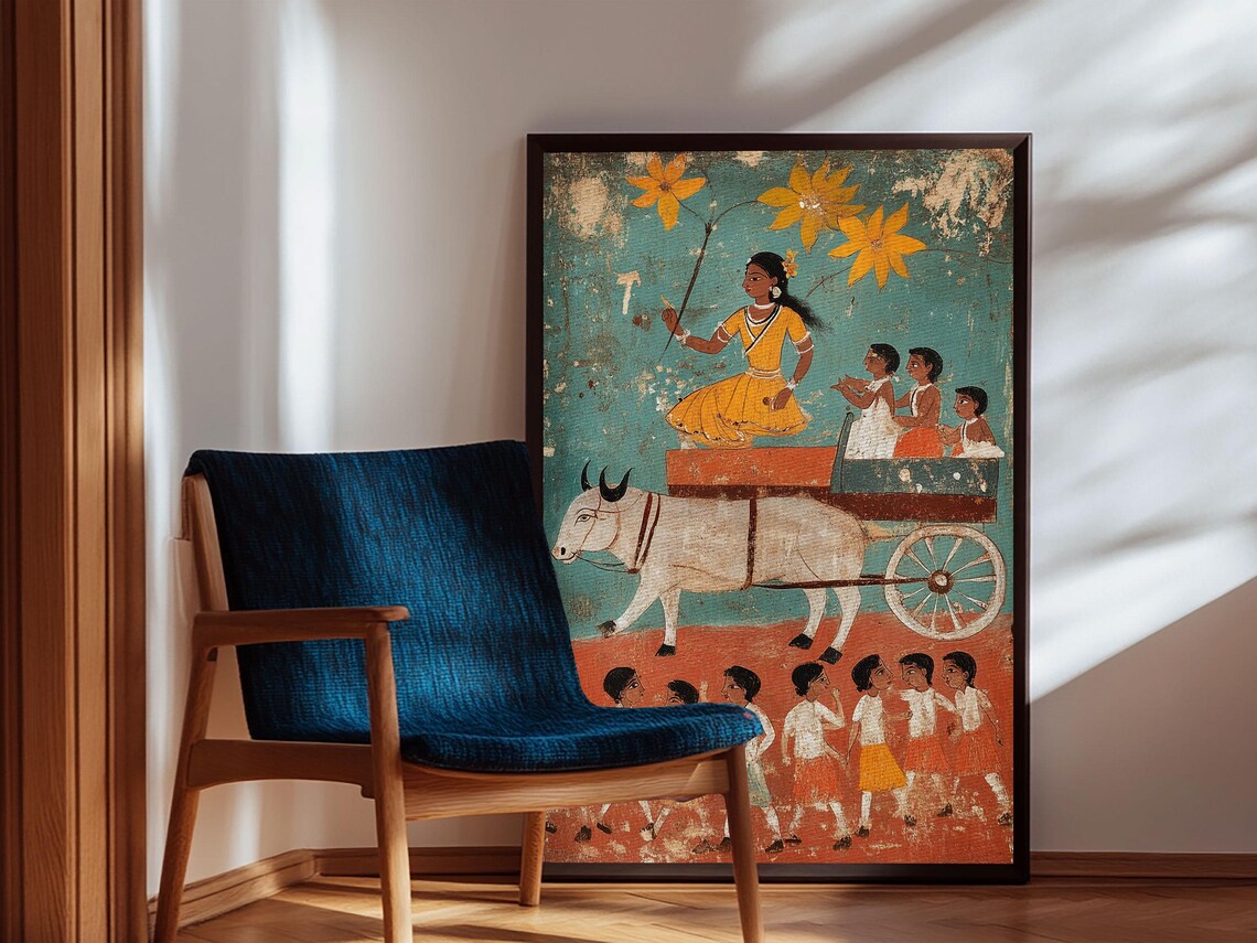 19th Century Folk Art, Chicano Rustic Art Print - Image 2