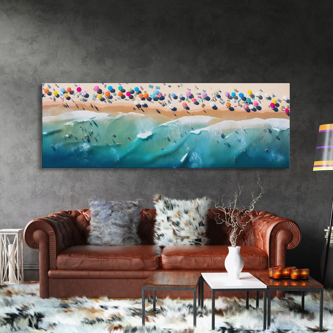 Bird's-Eye View of the Beach, Seascape Art Print - Image 3