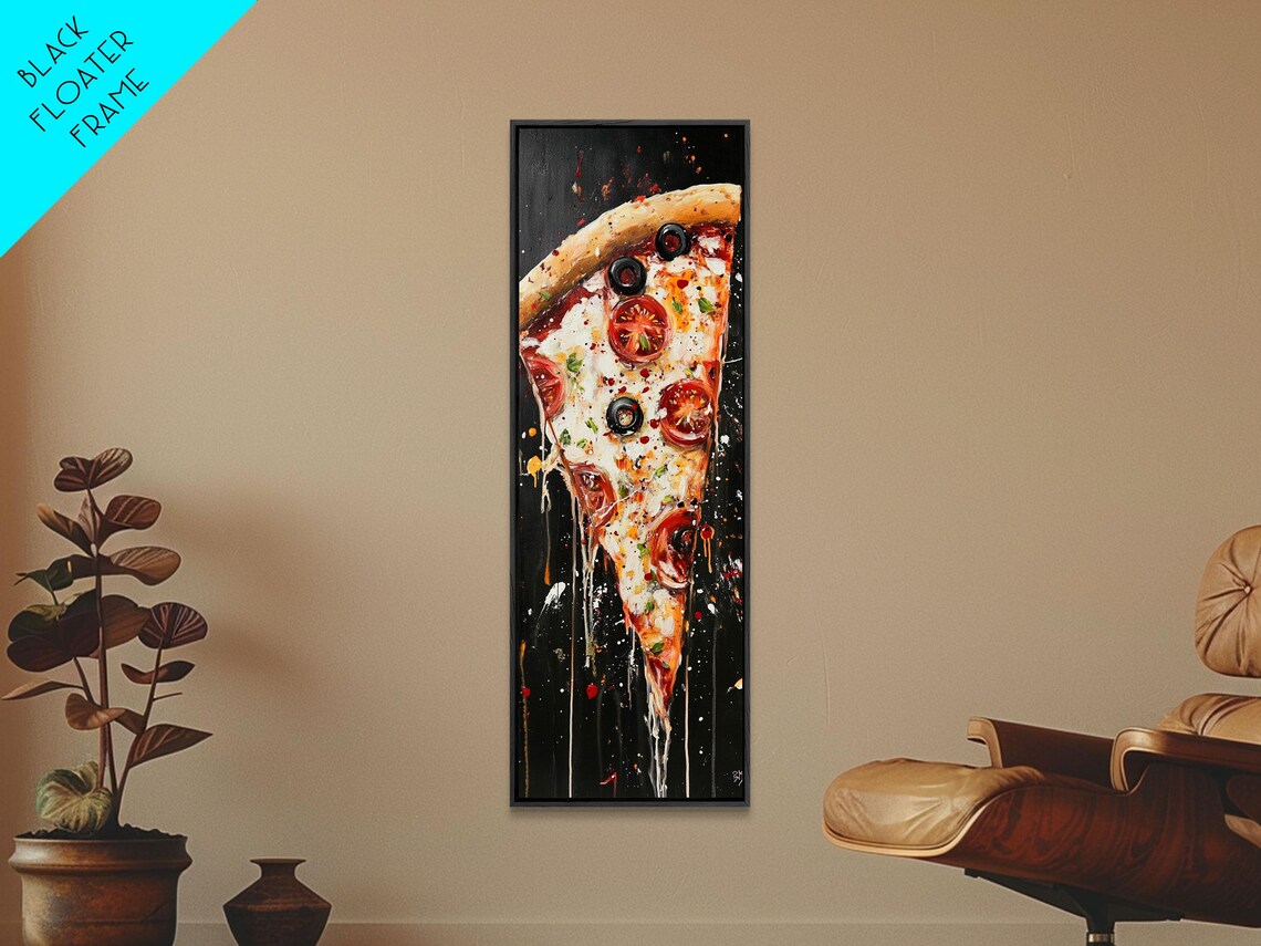 Pizza Painting Art Print, Funky Kitsch Kitchen Decor - Image 6
