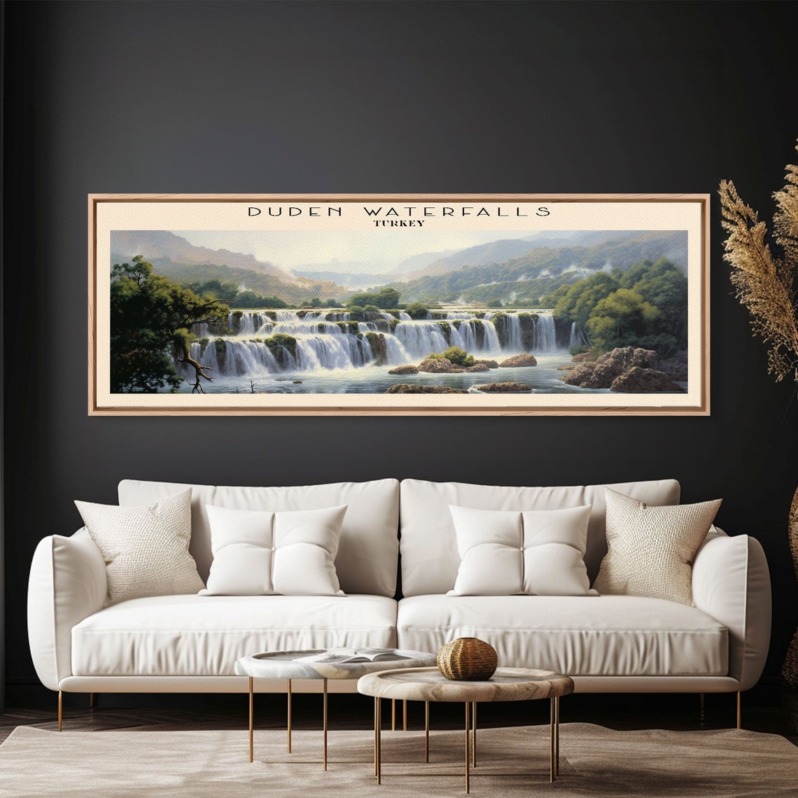 Duden Waterfalls Turkey Cascading Falls River Lush Gorge Travel Poster - Image 6