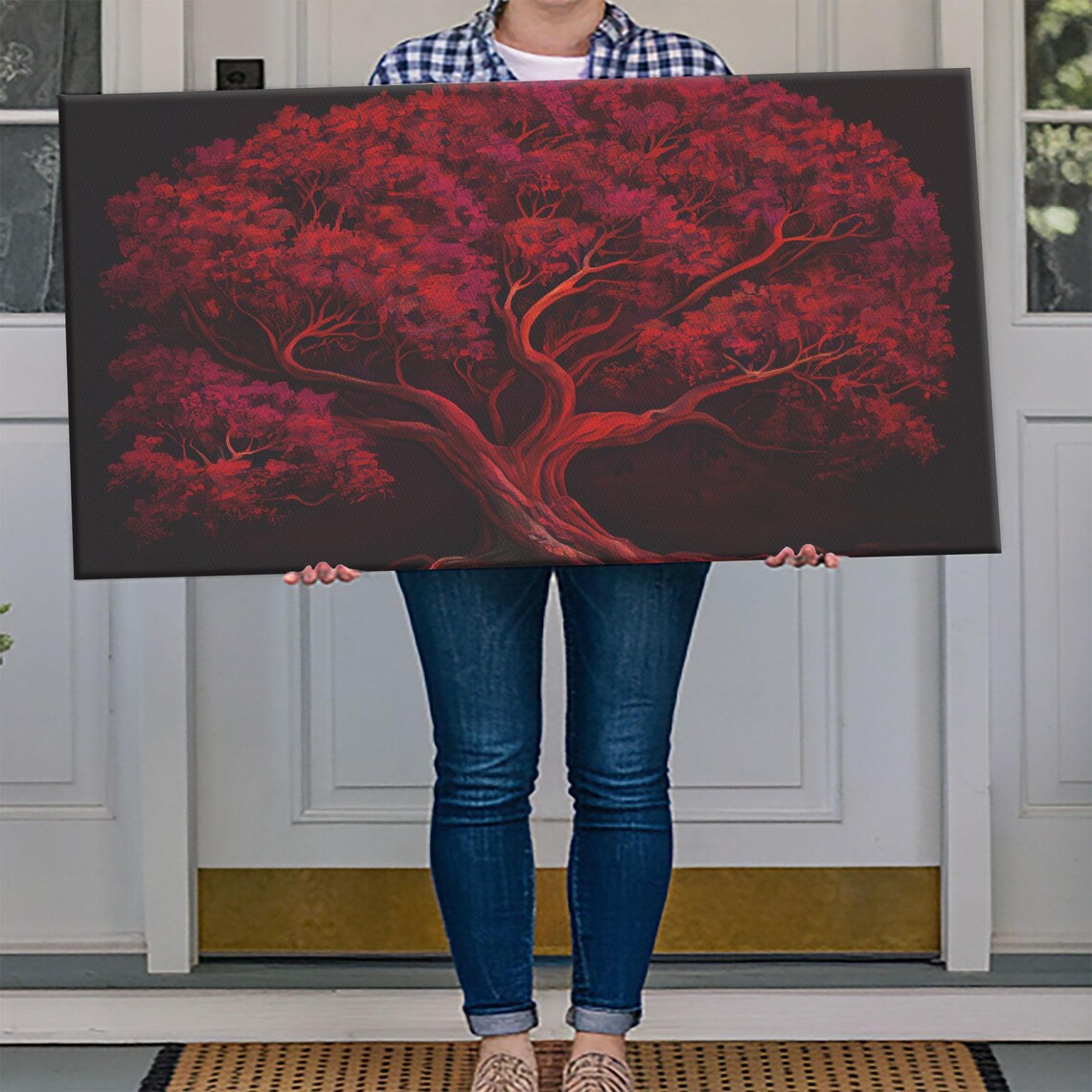 Blood Red Tree Fantasy Horror Art Print - Image 3