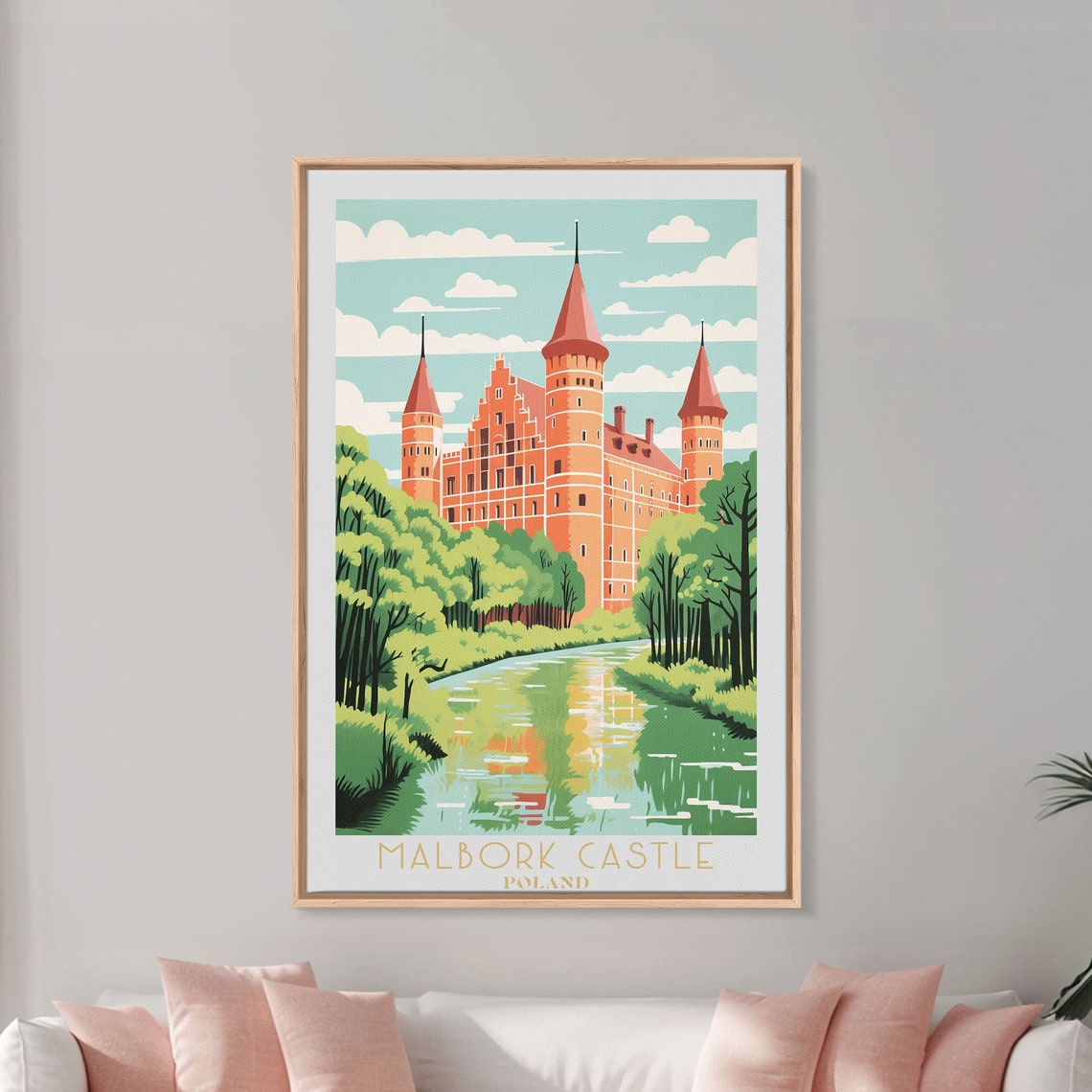 Malbork Castle Poland Gothic Red Brick Castle River Reflection Poster - Image 6