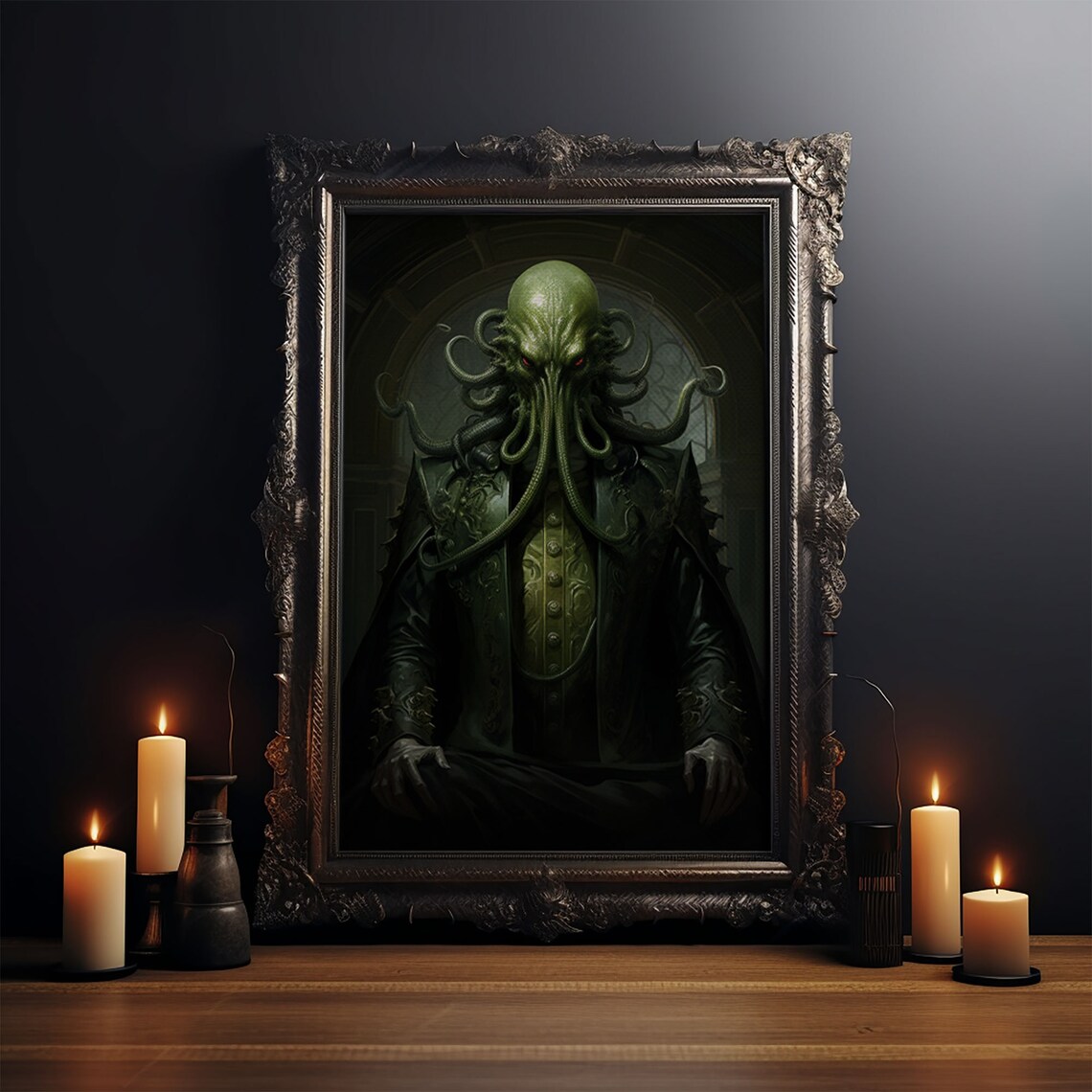 Demon Cthulhu Gothic Halloween Wall Art Print - Image 3