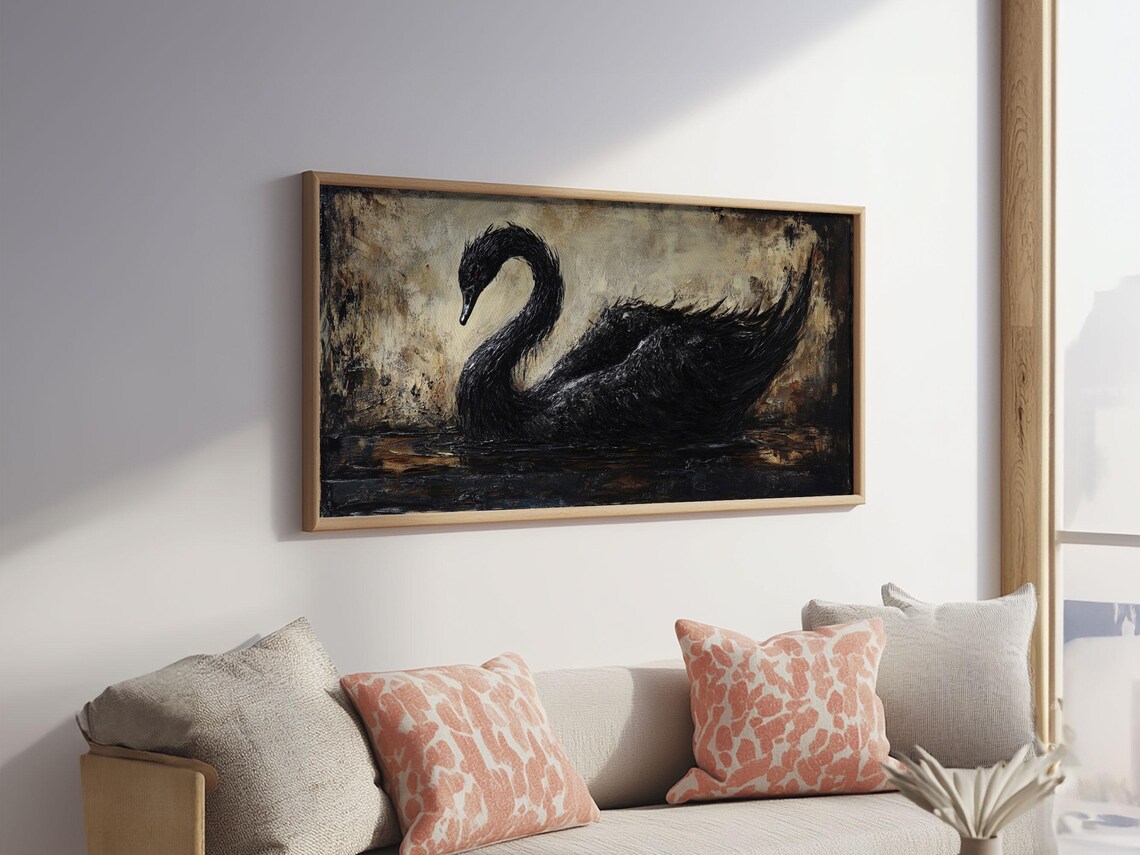 Black Swan, Goth Decor Dark Academia Wall Art Print - Image 3