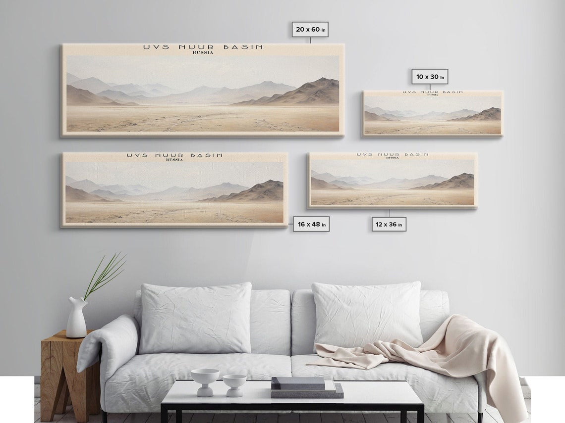 Uvs Nuur Basin Russia Vast Desert Steppe Mountain Panoramic Poster - Image 2