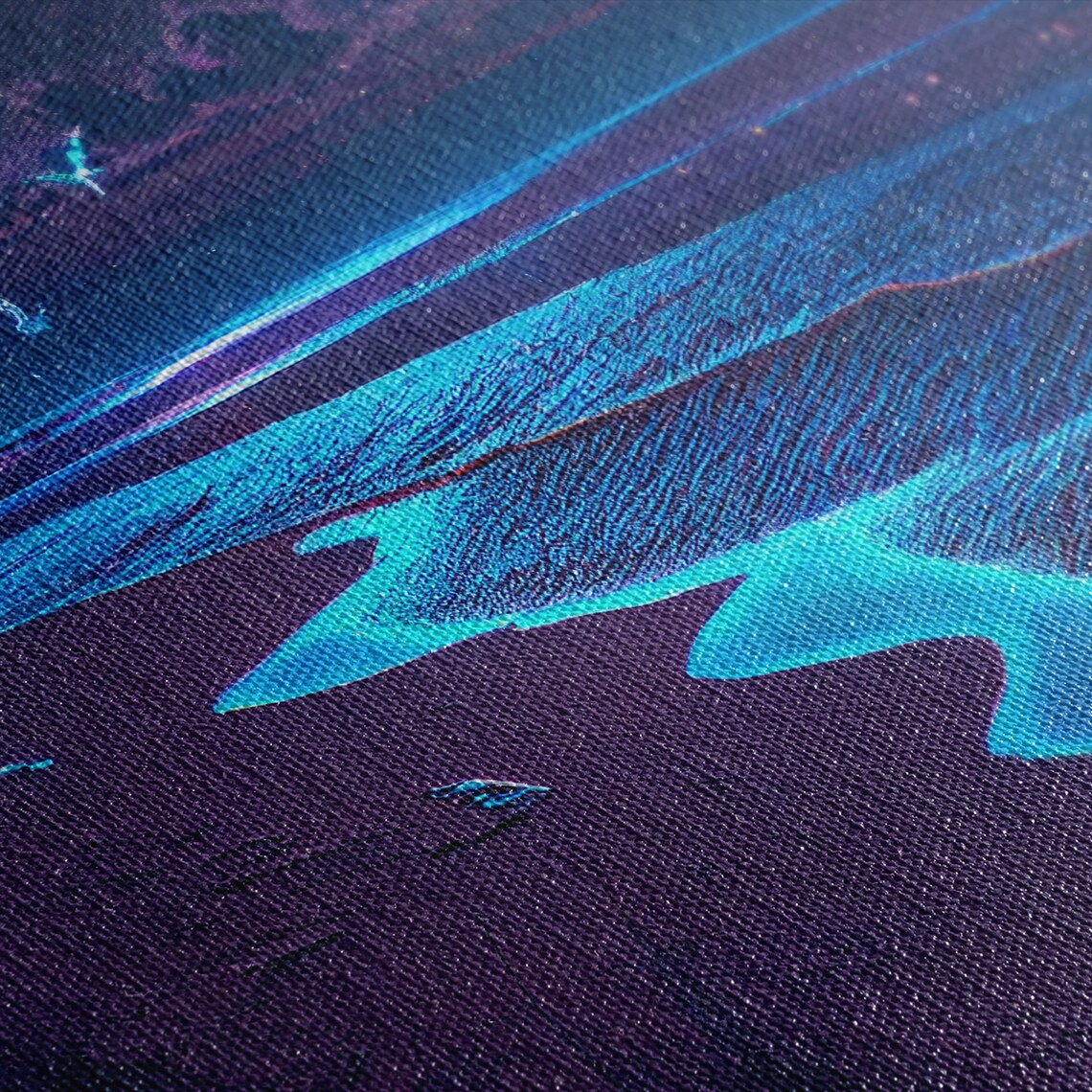 Night Moves Retro Synthwave Beach Art, Pacific Ocean - Image 2