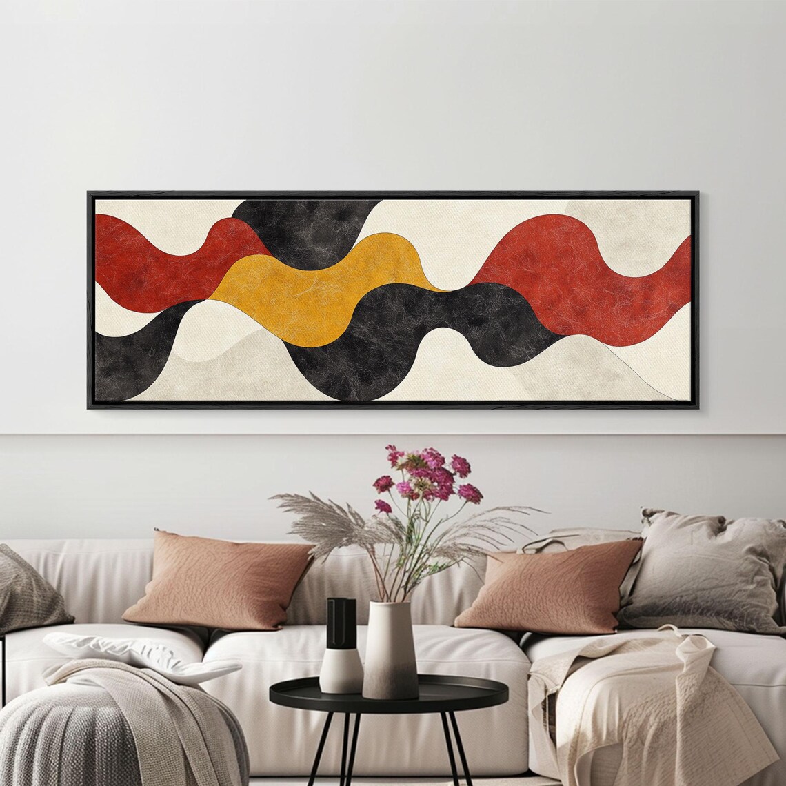 Neutral Abstract Geometric Shapes Pattern, Minimalist - Image 4