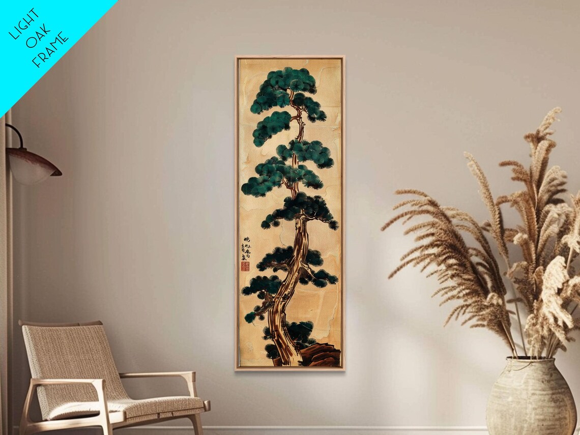 Bonsai Trees Ukiyo-E Woodblock Art Print, Classic - Image 4