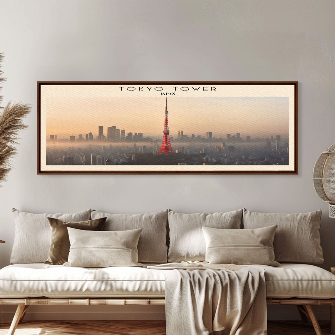 Tokyo Tower Japan City Skyline Sunrise Haze Panoramic Travel Poster - Image 3
