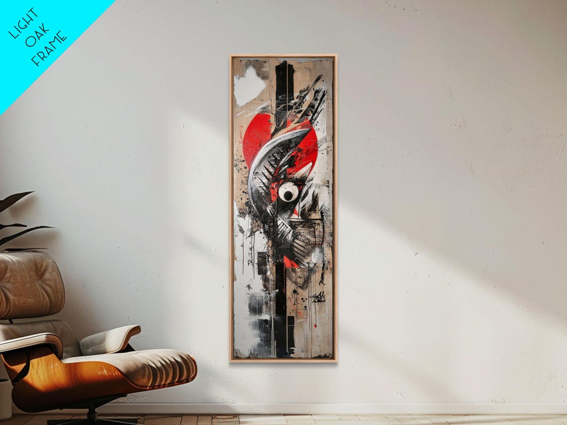 Bold Urban Graffiti Abstract Red Black Street Art Edgy Wall Poster - Image 3