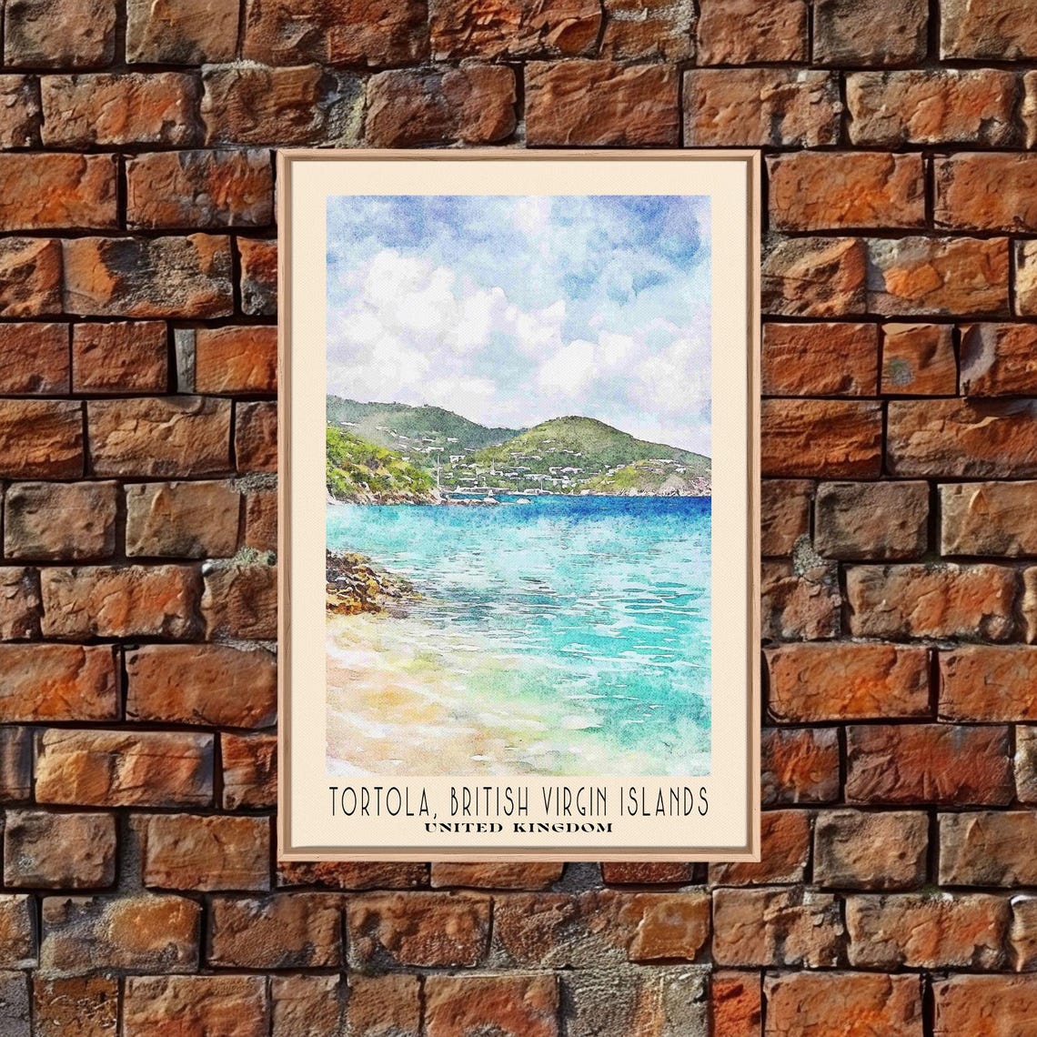 Tortola British Virgin Islands Turquoise Water White Sand Poster