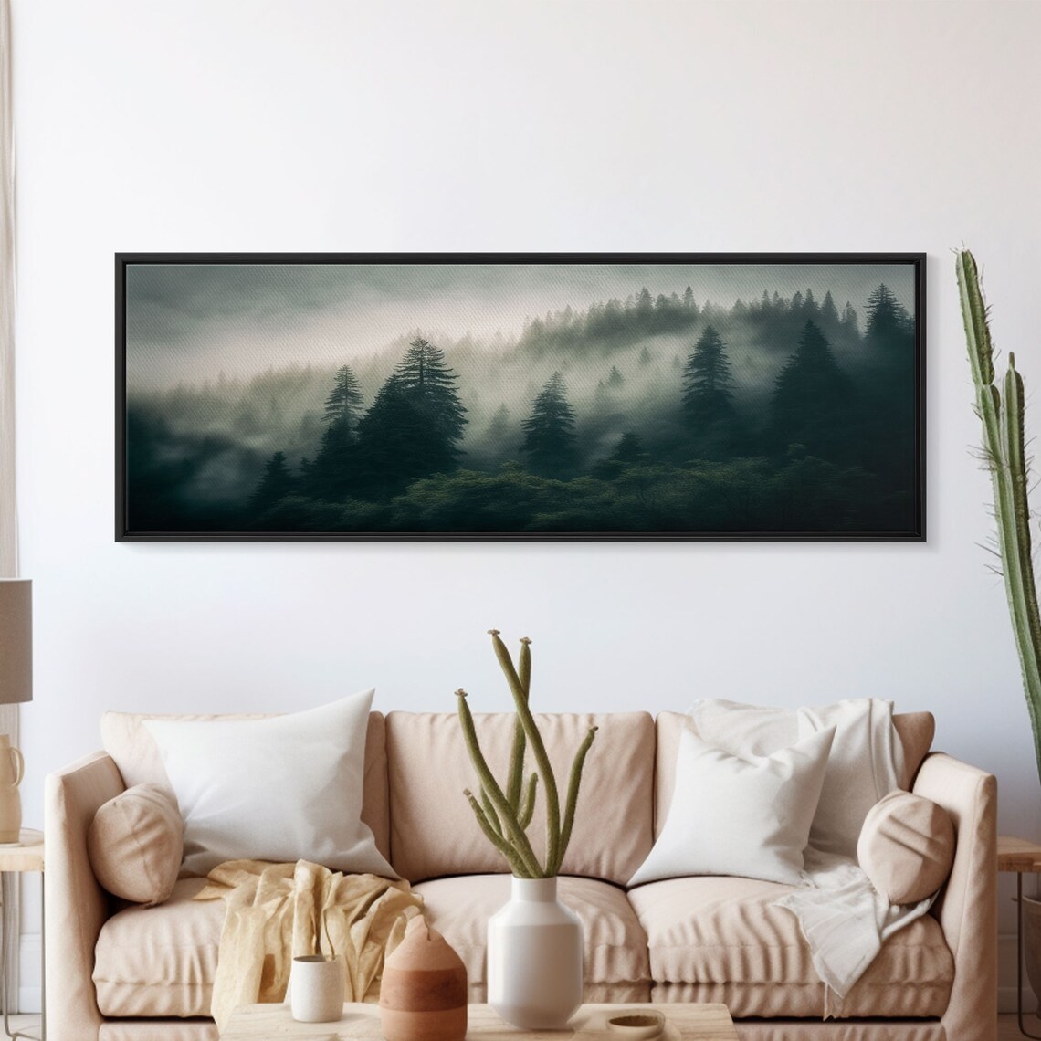 Misty Forest Watercolor Art Print, Farmhouse Decor - Image 5