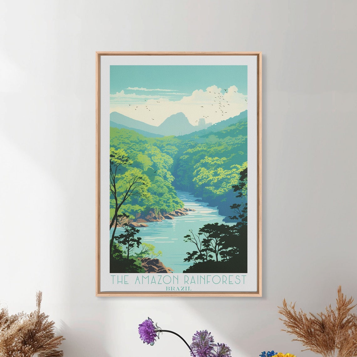 The Amazon Rainforest Brazil Lush River Jungle Canopy View Poster - Image 2