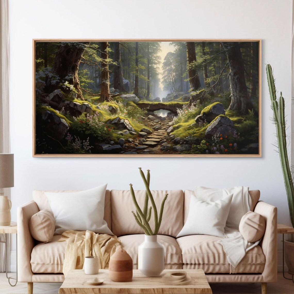 Slightlyscorched Fantasy Forest Mountain Art Print - Image 3