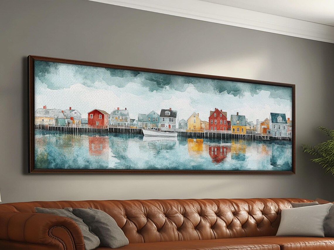 Nantucket Nautical Seascape Art Print, Coastal Landscape - Image 6