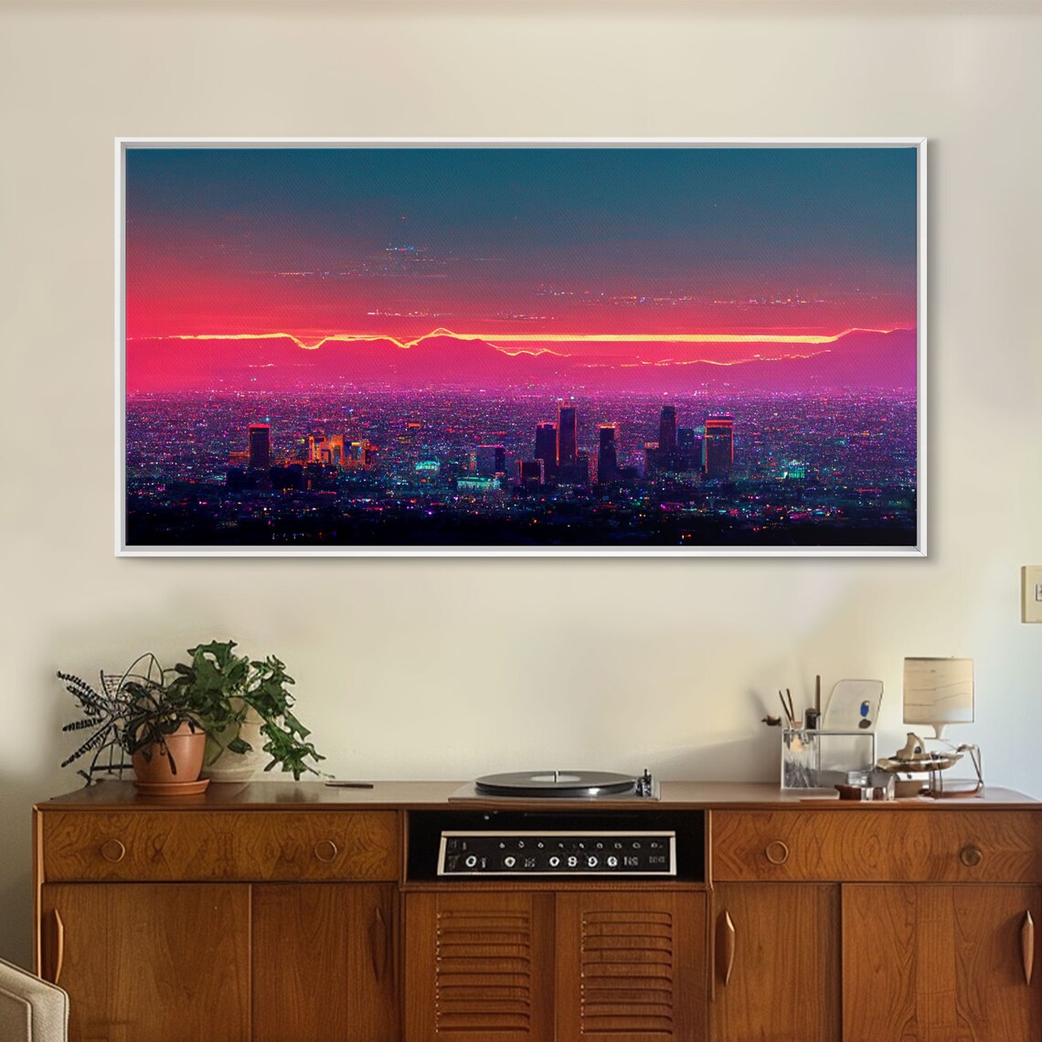 Los Angeles Sunset, Vaporwave California Art Print - Image 5