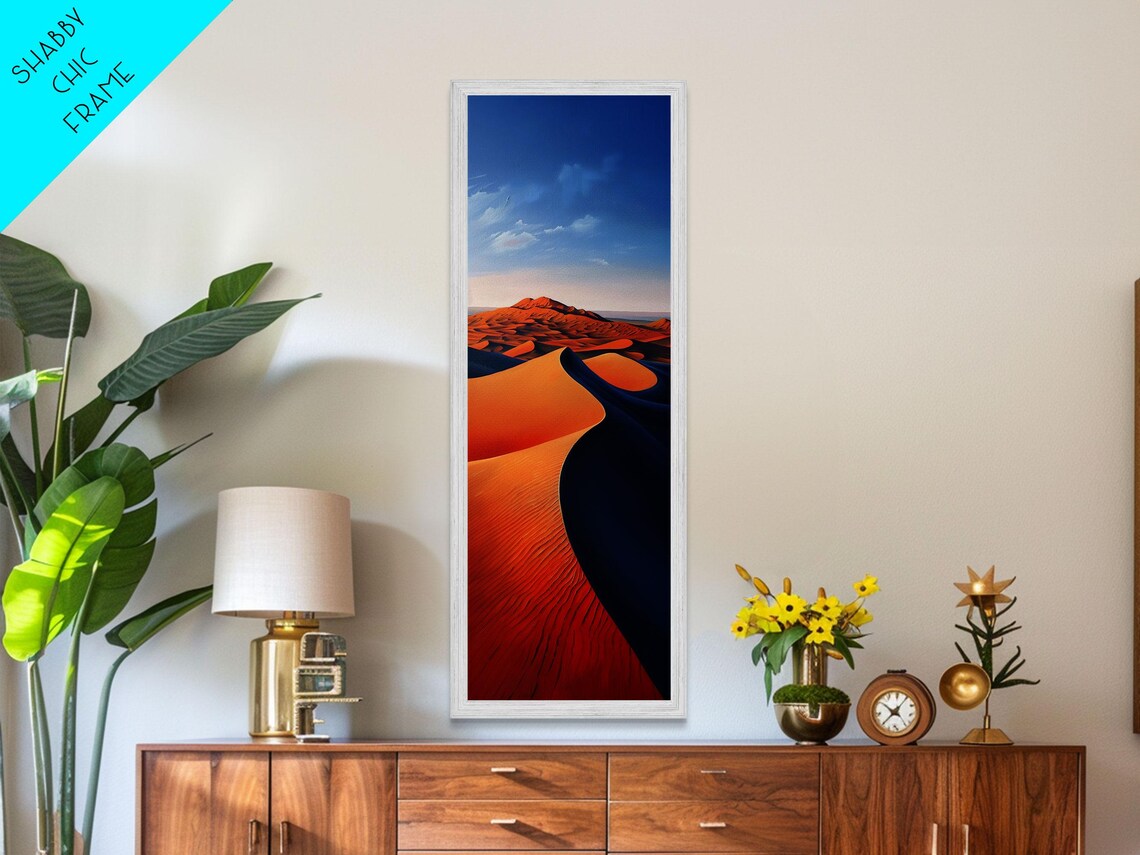 Serene Desert Sand Dunes Red Rock Landscape Minimalist Travel Poster - Image 5