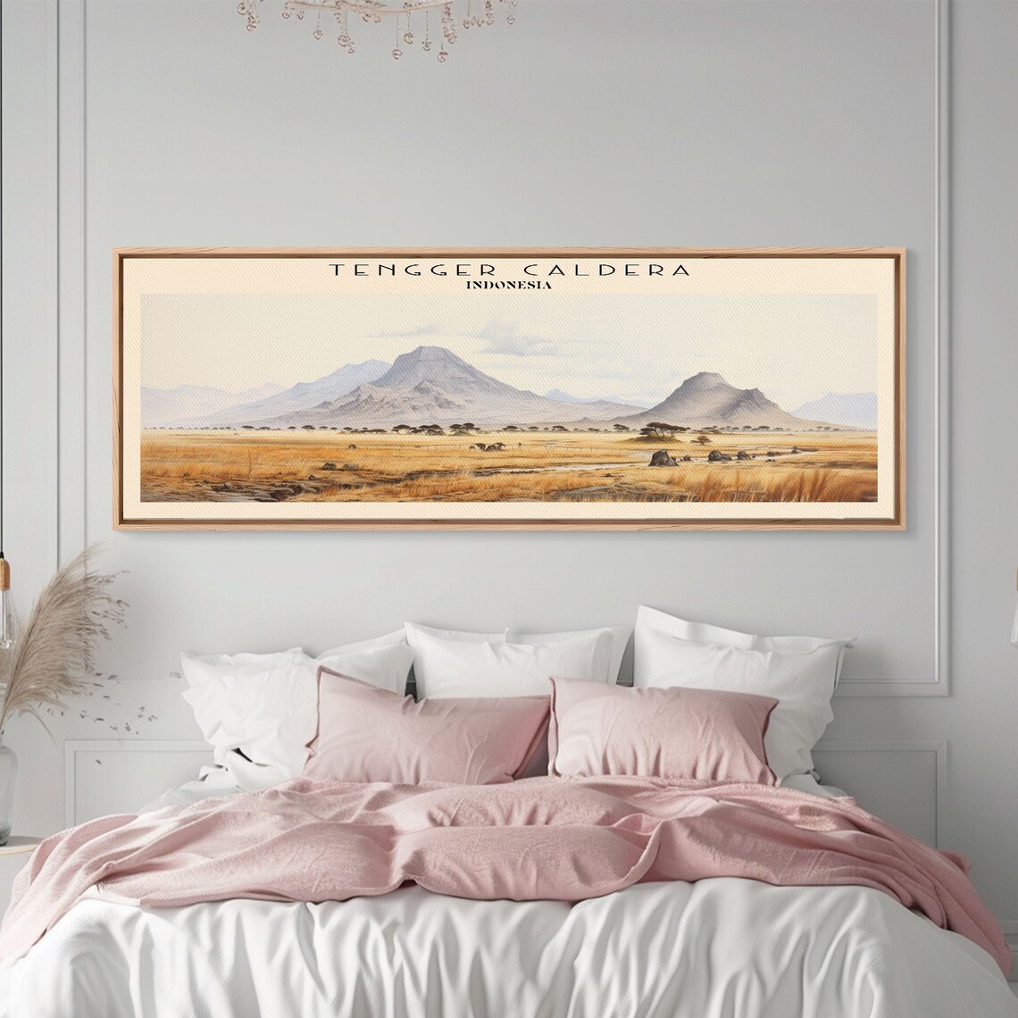 Tengger Caldera Framed Print Travel Poster Panoramic Wall Art Home Decor Gift For Travel Lover Wall Hanging - Image 4
