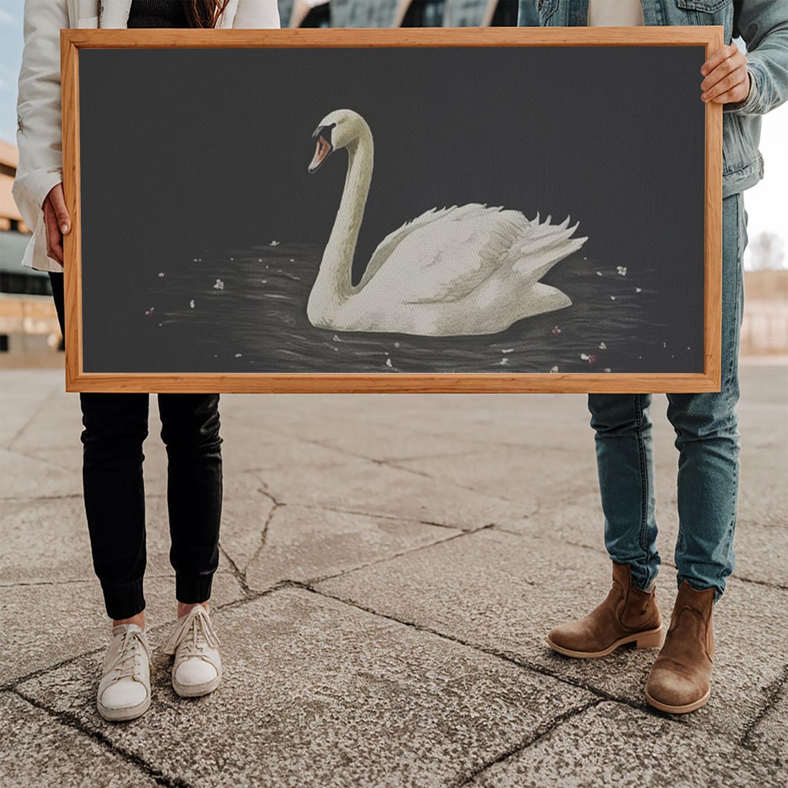 The Black Swan Vintage Framed Art Retro Framed Vintage Print Vintage Painting Black Swan Art Girls Room Or Nursery Print - Image 5