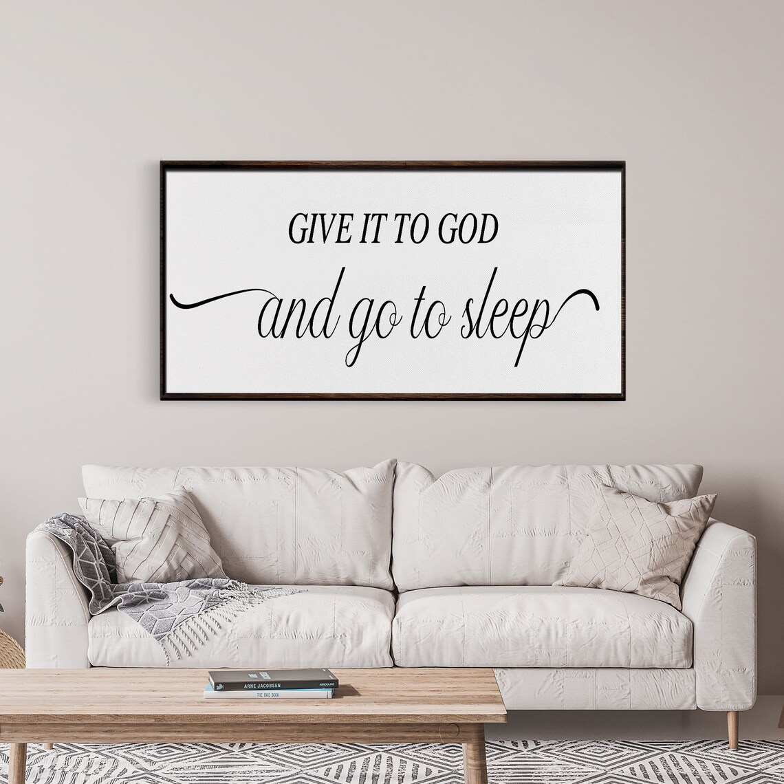 Give It To God And Go To Sleep Bedroom Wall Art Print