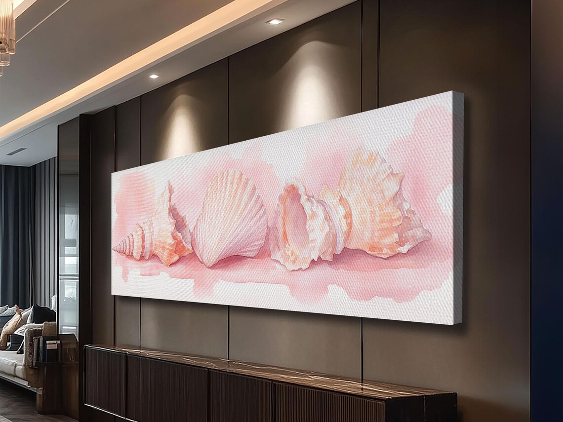 Shell Painting, Coastal Nautical Decor Idea