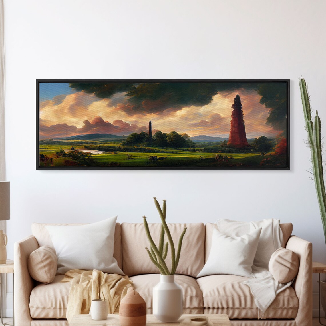The Dark Tower Panoramic Art Print, High Fantasy