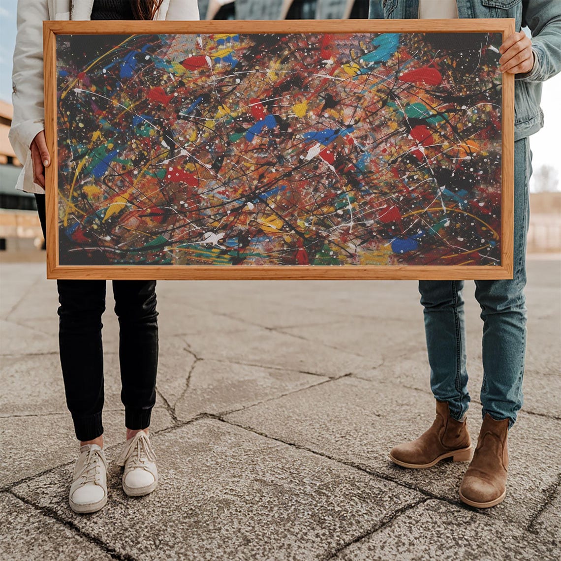 Beautiful Jackson Pollock Inspired Prrint Abstract Wall Art Painting Original Modern Home Dcor Large Wall Art Splatter - Image 5
