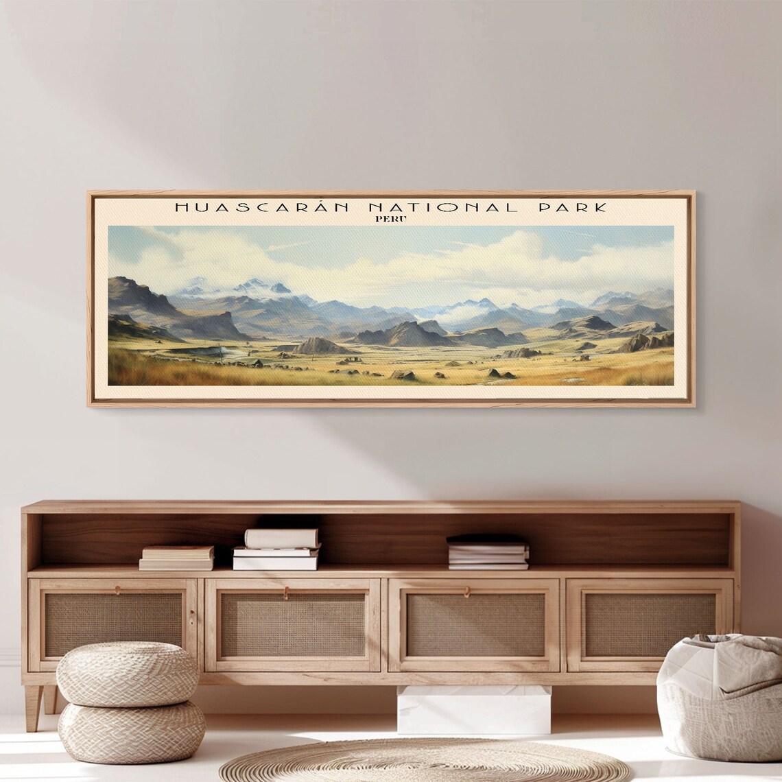 Huascaran National Park Peru Andes Peaks Golden Plains Panoramic Poster - Image 5