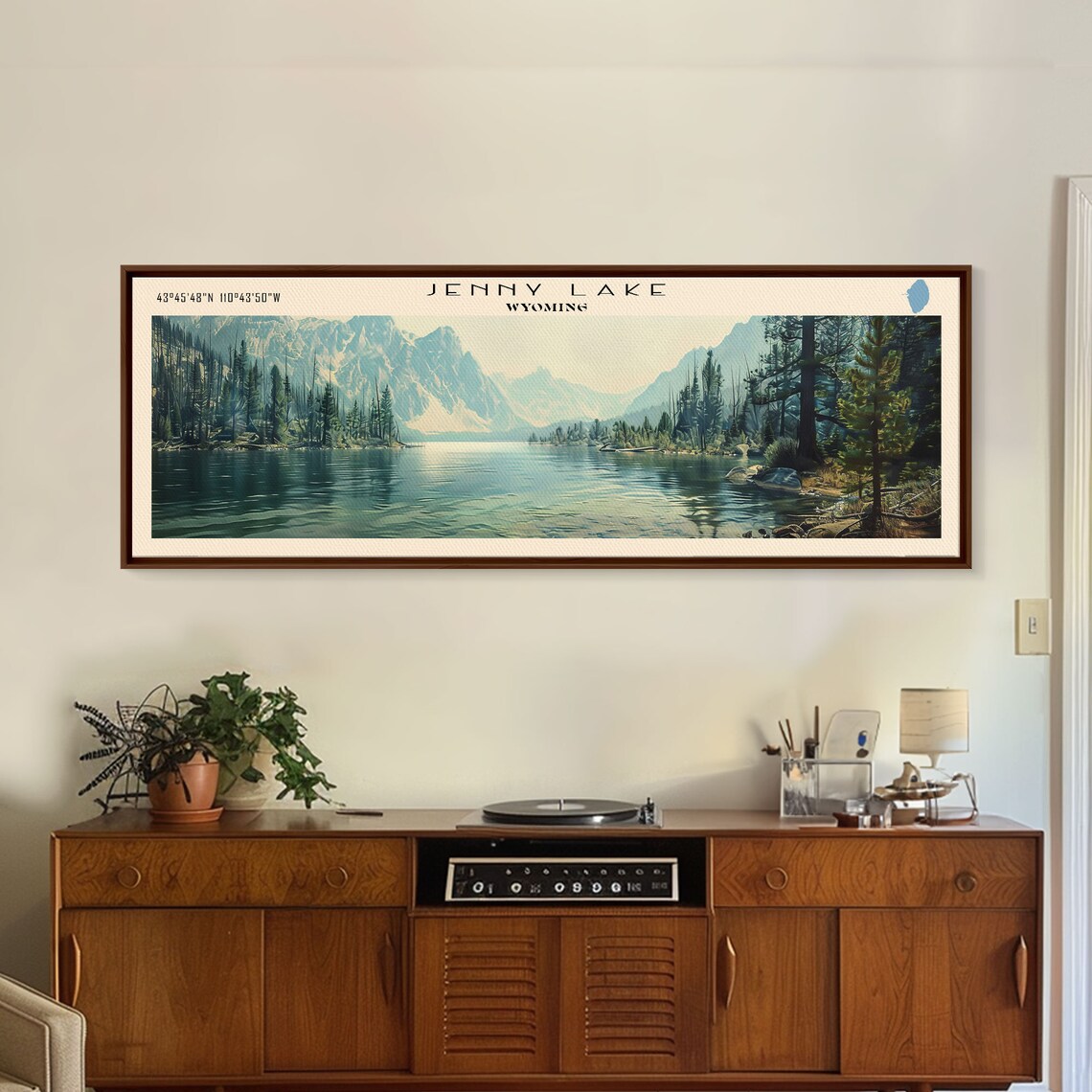 Jenny Lake Wyoming Jagged Teton Peaks Pine Shores Travel Poster