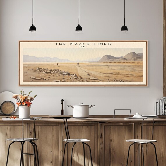 The Nazca Lines Panoramic Wall Art Travel Poster Gift For Travel Lover Vacation Gift Peru Wall Art Home Decor Original Art