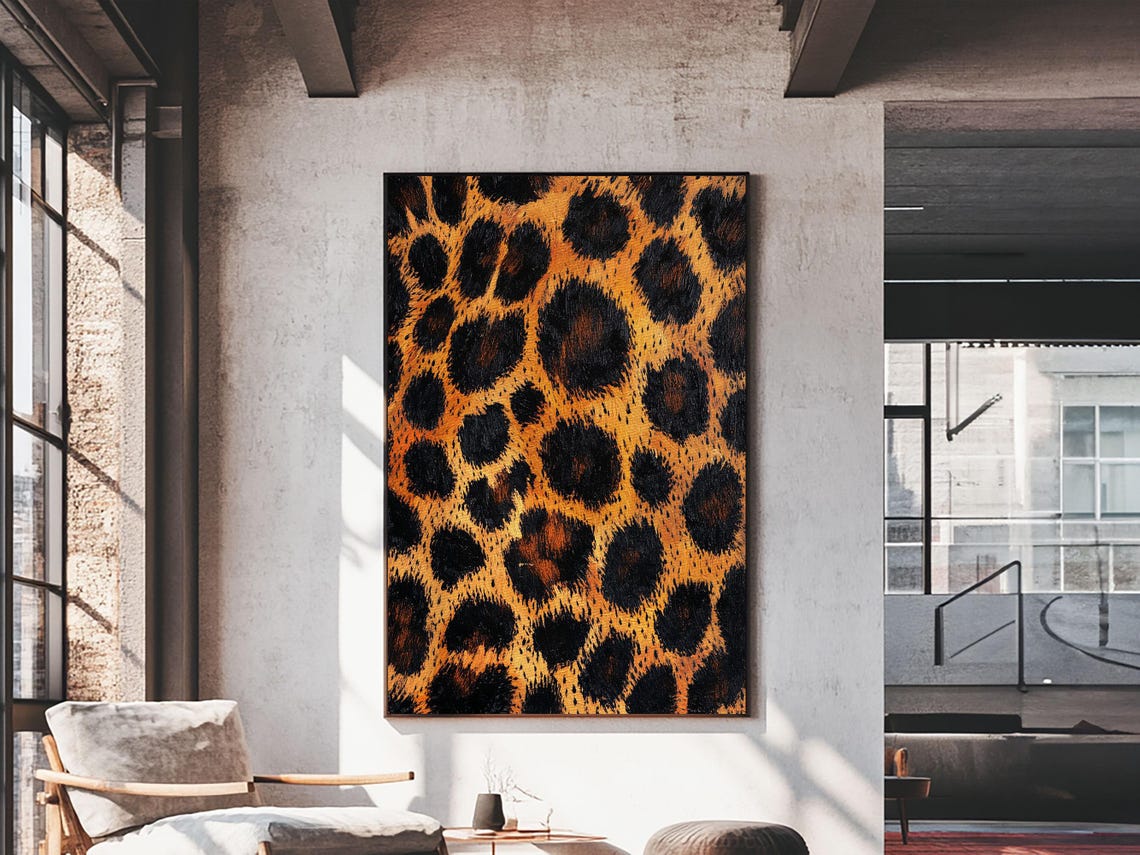 Leopard Spots Close Up Bold Animal Print Pattern Wild Wall Art Poster - Image 3