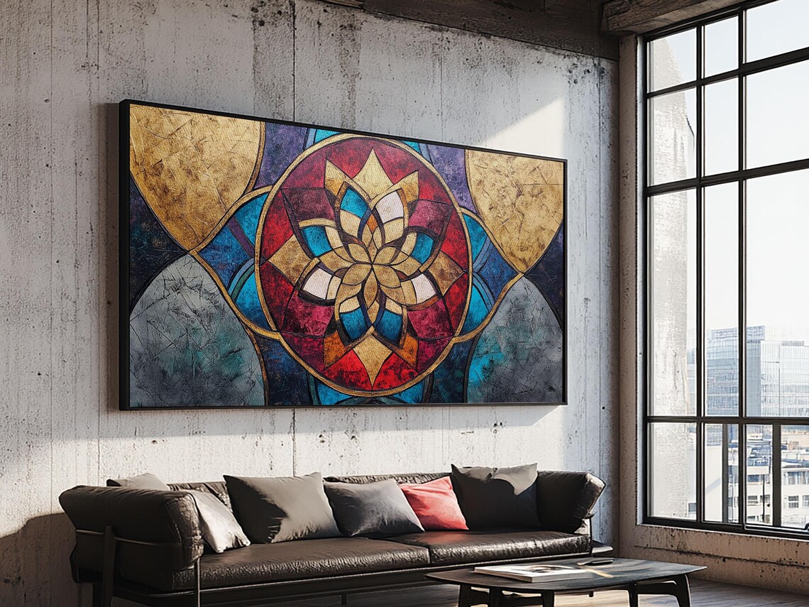 Abstract Textile Pattern, Retro Statement Piece