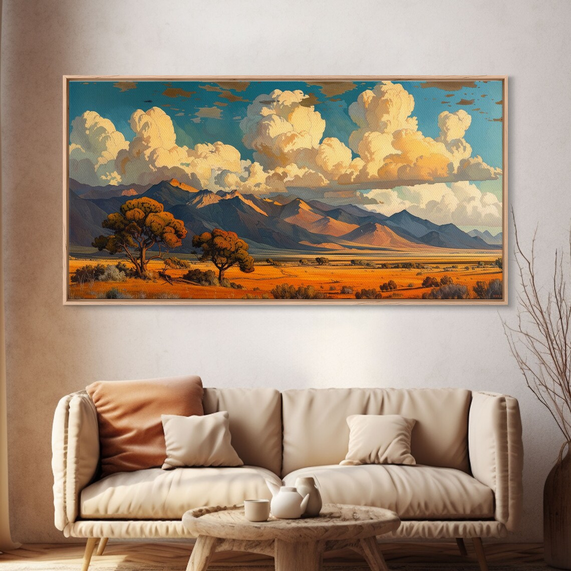 Watercolor Desert Landscape, Minimalist Art Print - Image 4