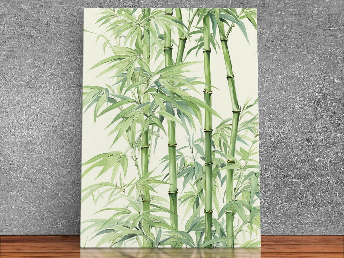Wabi Sabi Bamboo Botanical Art Print, Zen Decor - Image 4