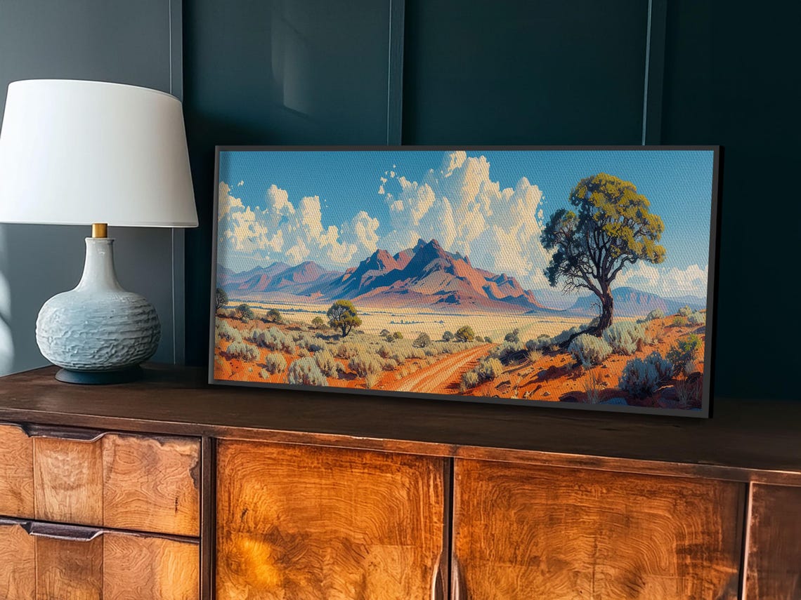 Southwestern Desert Mountains Red Rock Pueblo Landscape Poster - Image 6