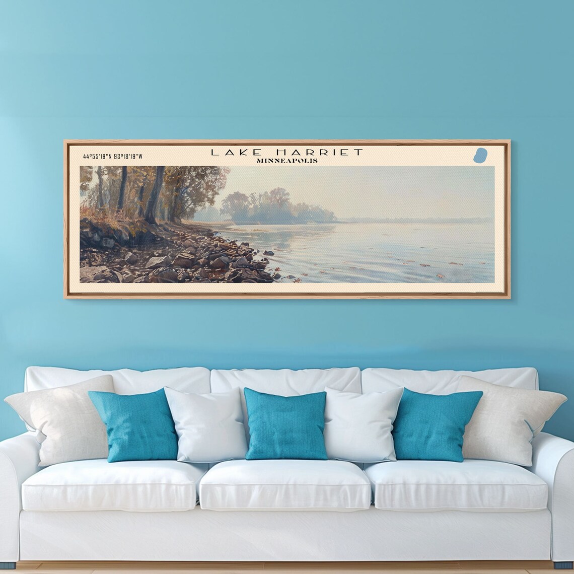Lake Harriet Minneapolis Travel Poster, Lake House Decor
