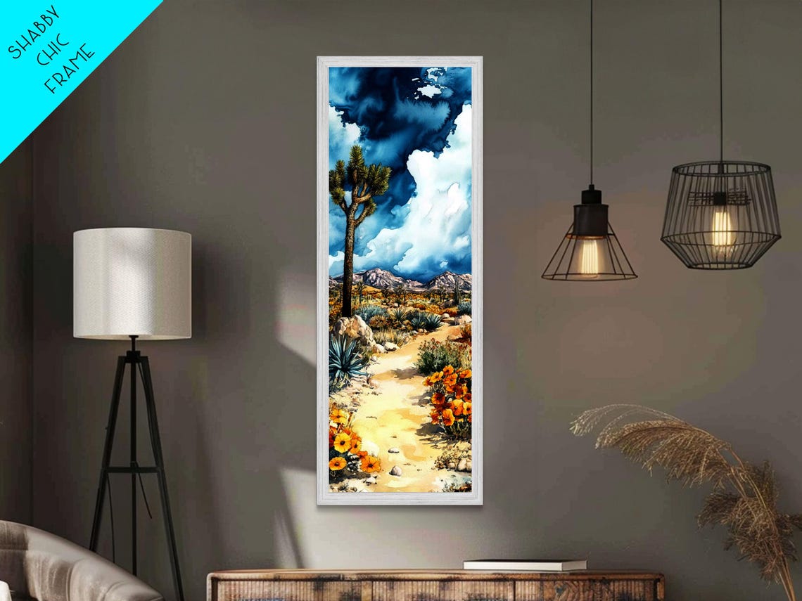 Joshua Tree California Watercolor Painting Print California Art Tall Skinny Art Narrow Art Joshua Tree Painting Joshua Tree Art - Image 3