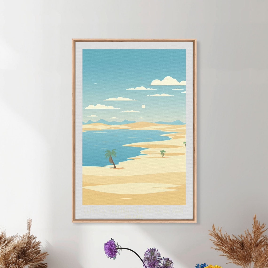 Lencois Maranhenses National Park Brazil Travel Poster Print Framed Print Brazil Original Travel Art Framed Art Wall Hanging Home - Image 5