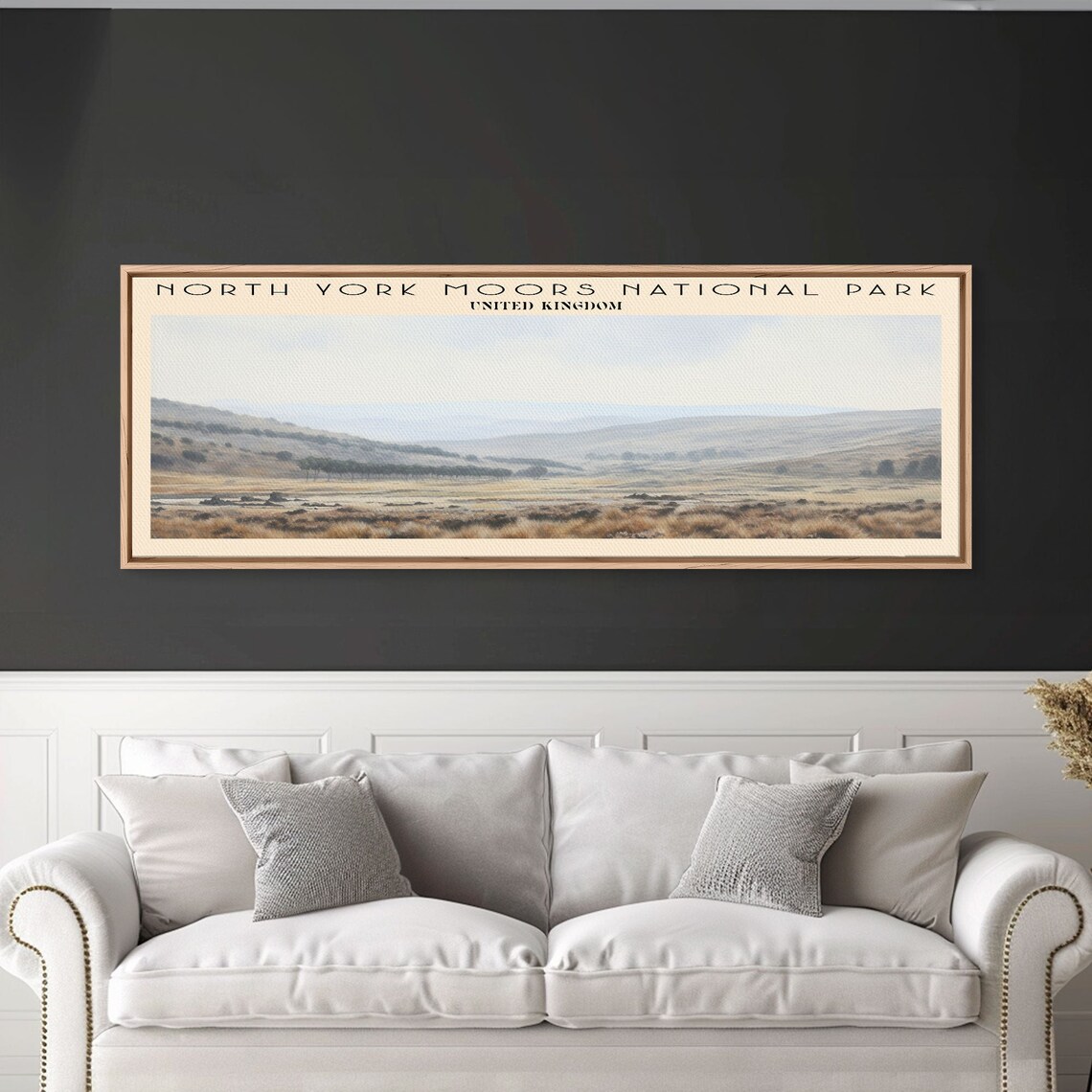 North York Moors UK Rolling Heather Moorland Hills Retro Travel Poster - Image 4
