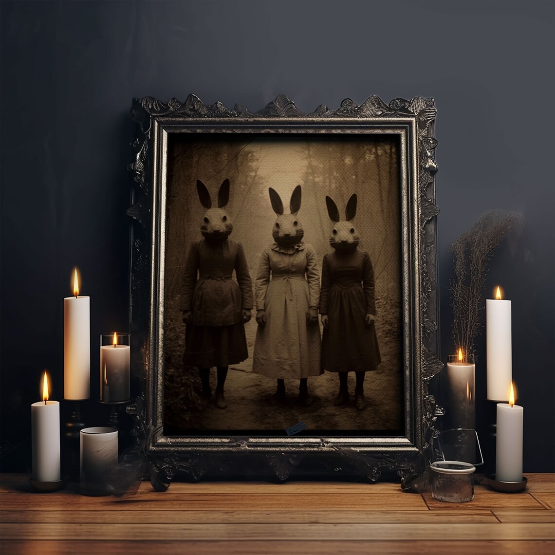 The Bunny Cult, Halloween Dark Academia Art Print - Image 5