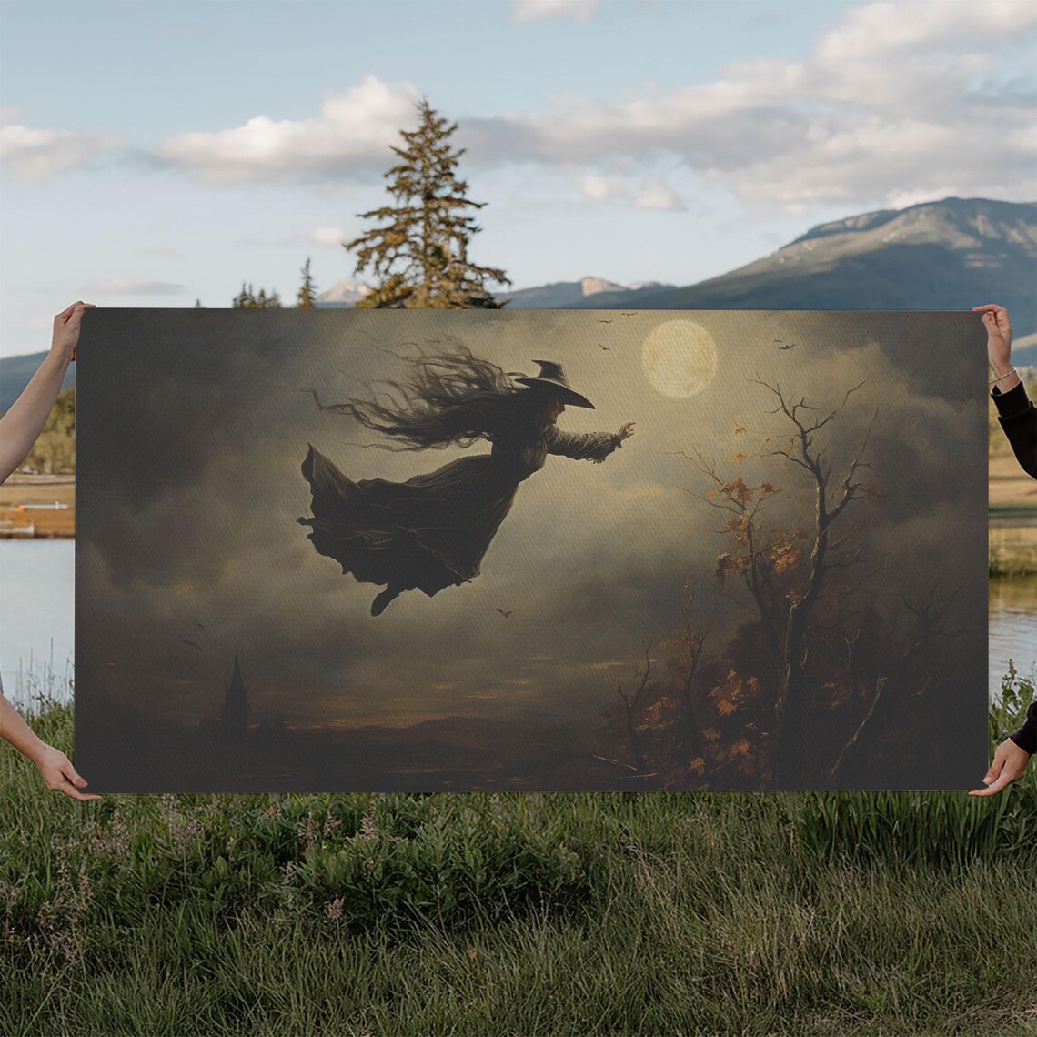 The Flying Witch, Halloween Horror Print - Image 6