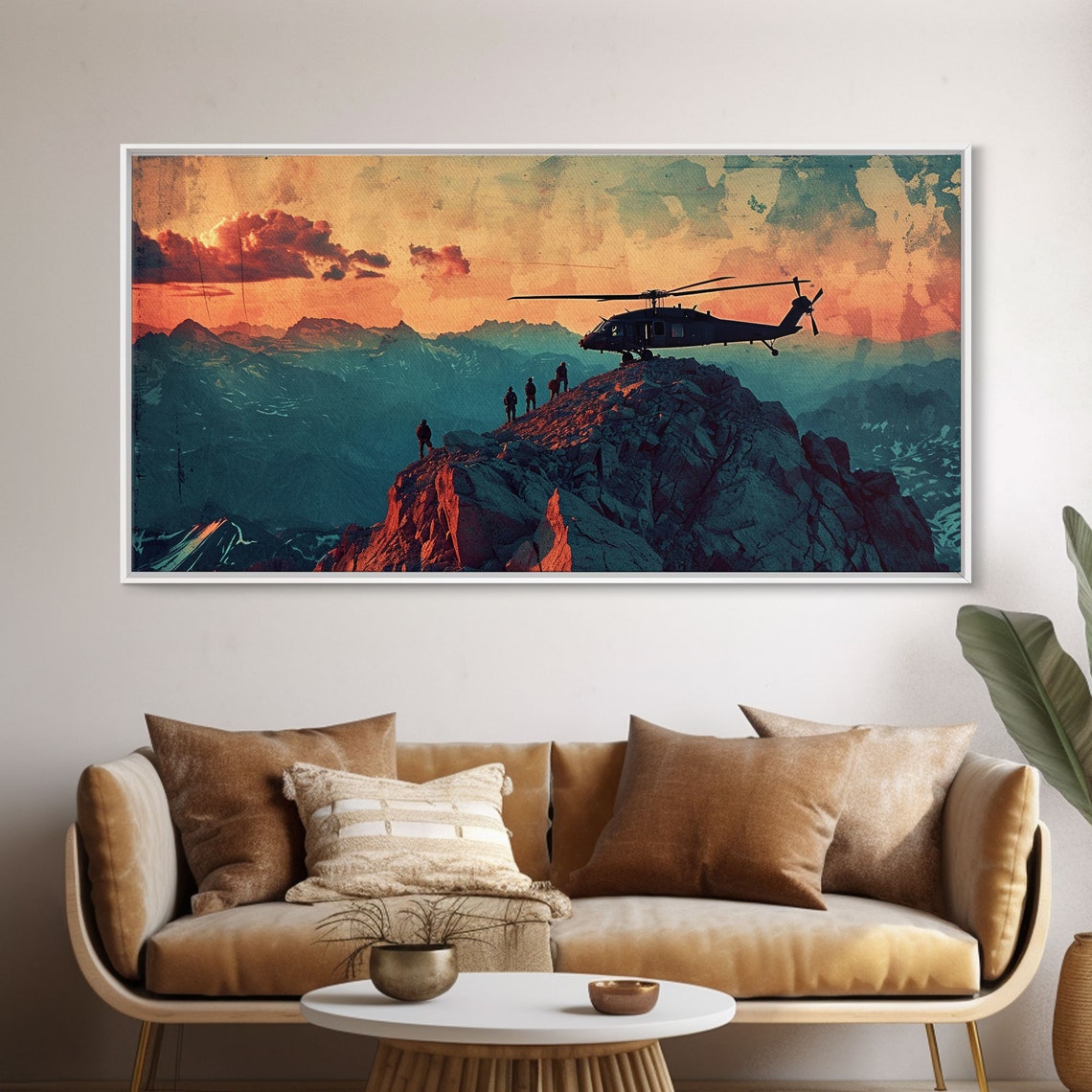 Blackhawk Helicopter Mountain Peak Extraction Sunset Military Poster - Image 5