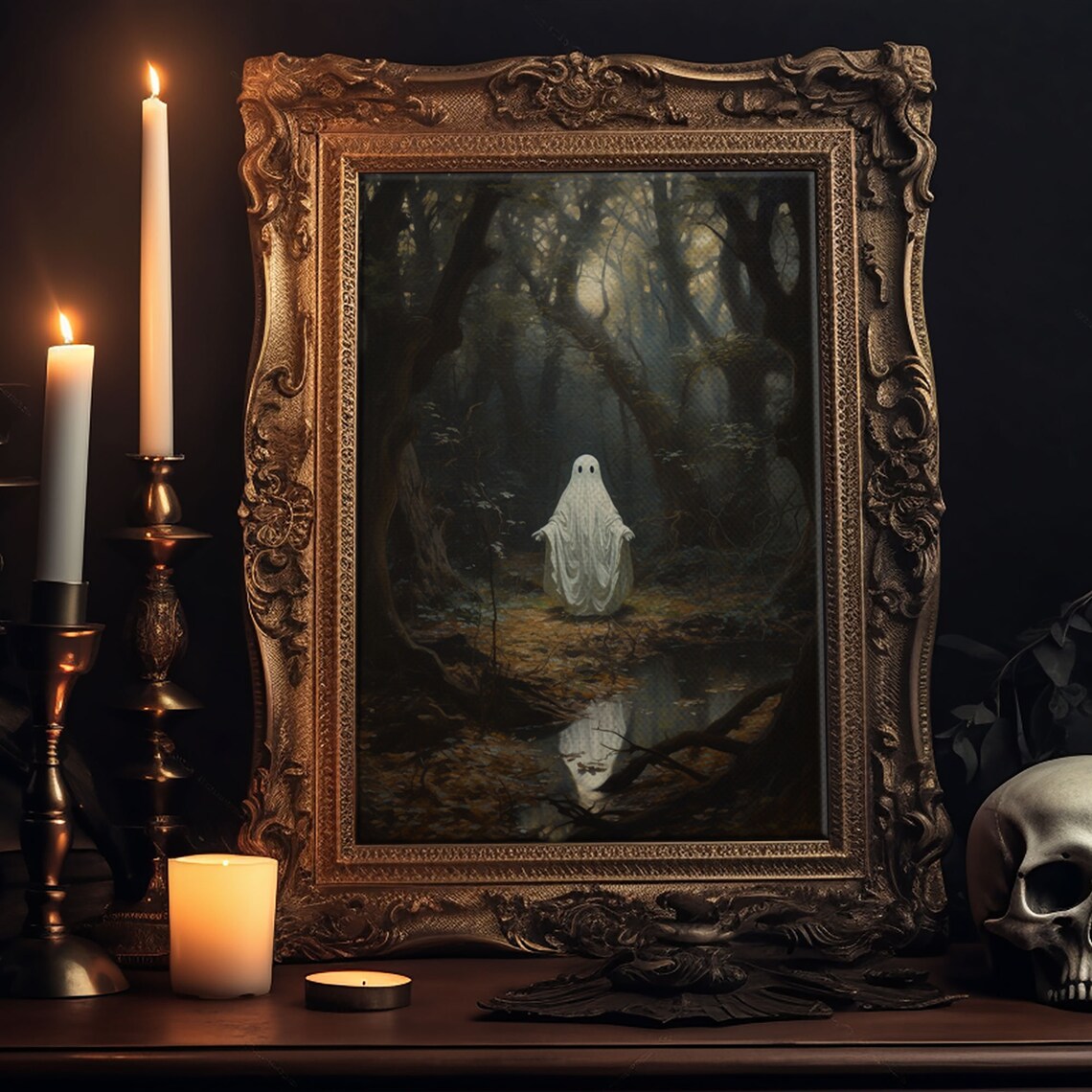 Ghost Dancing in a Haunted Forest, Vintage Art Print - Image 5