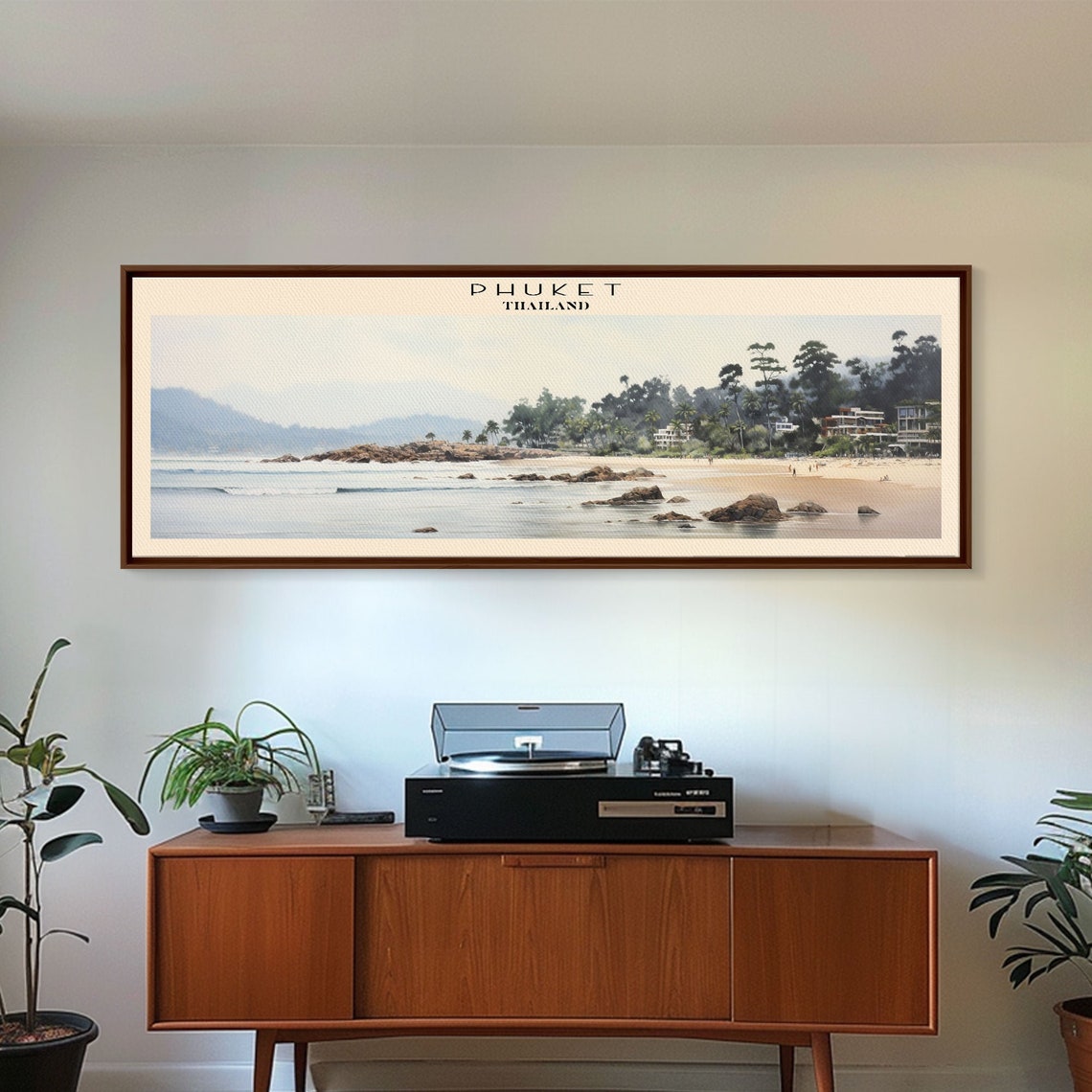 Phuket Thailand Rocky Beach Palm Trees Panoramic Vintage Travel Poster - Image 6