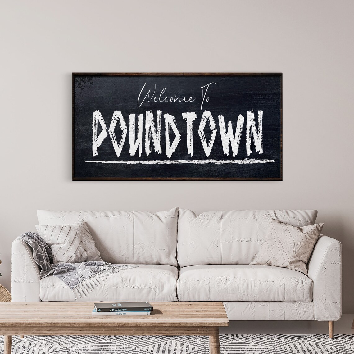 Welcome To Poundtown Funny Bedroom Sign Art Print