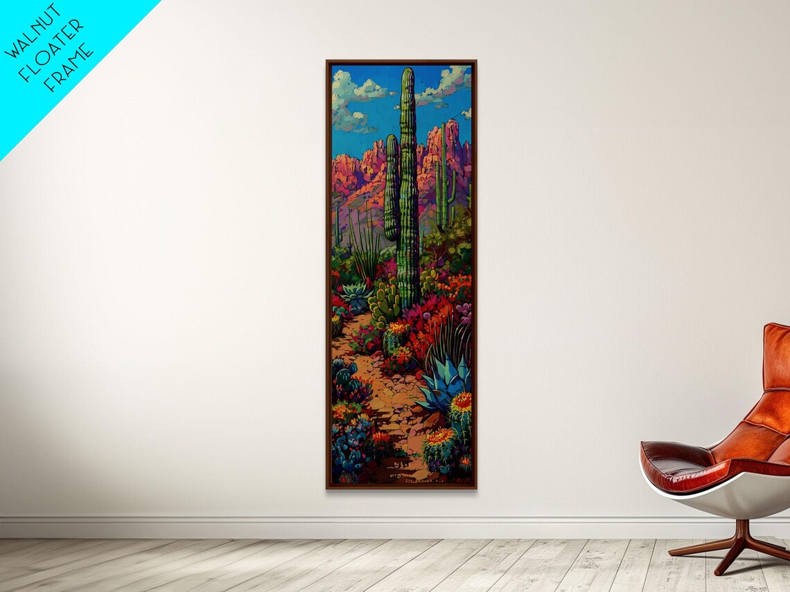 Colorful Desert Cactus Art Print, Western Landscape - Image 3