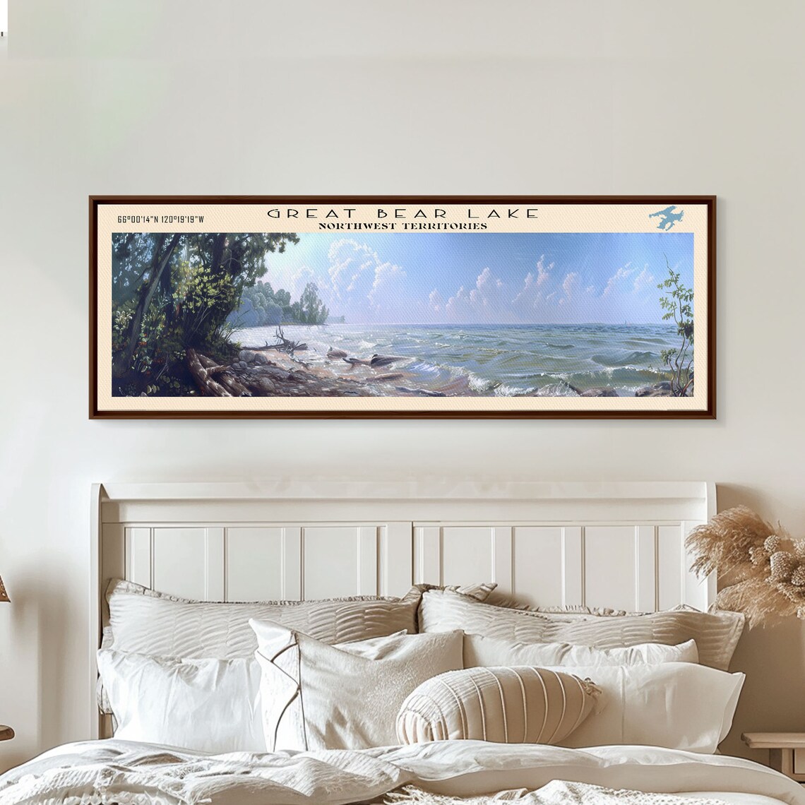 Great Bear Lake Northwest Territories Sunny Waves Shore Panoramic Poster - Image 5