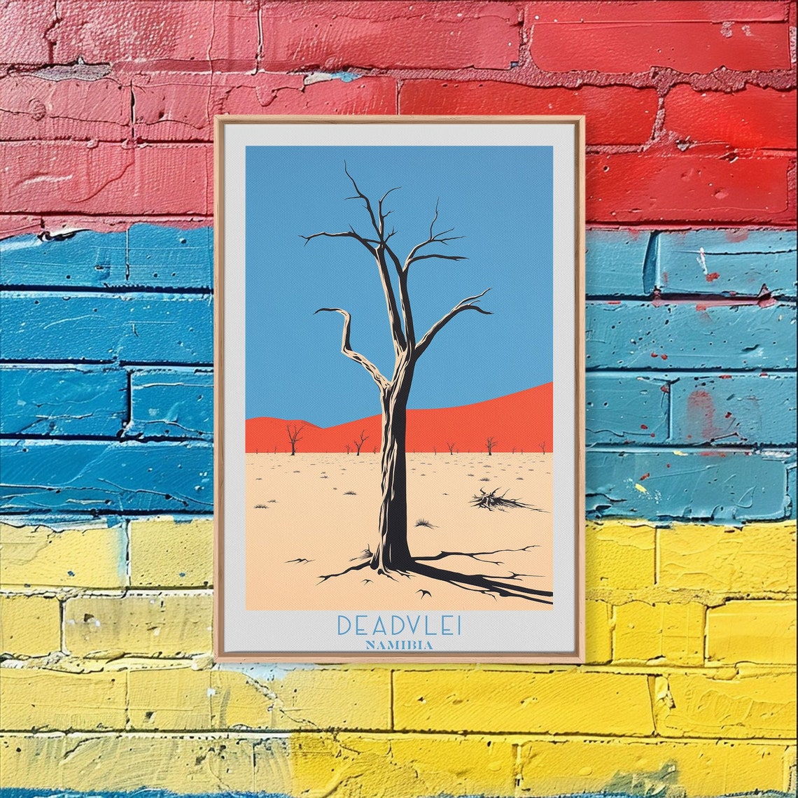 Deadvlei Namibia Dead Camelthorn Tree Red Dunes Clay Pan Travel Poster - Image 5
